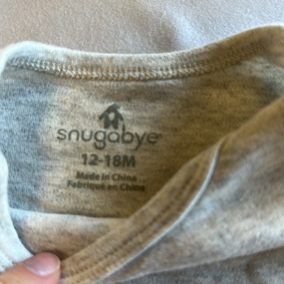 Snugabye - Alphabet Print and Gray Kids One Piece 2-piece Set - Picture 5 of 5